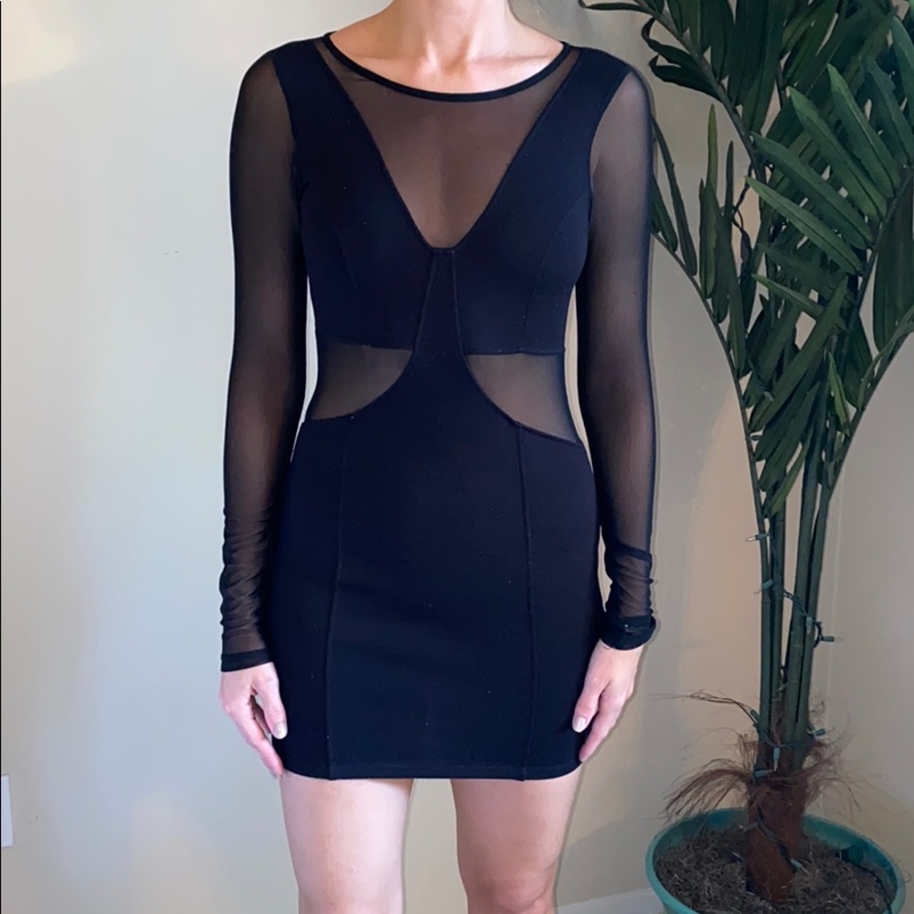 Sexy black cocktail dress